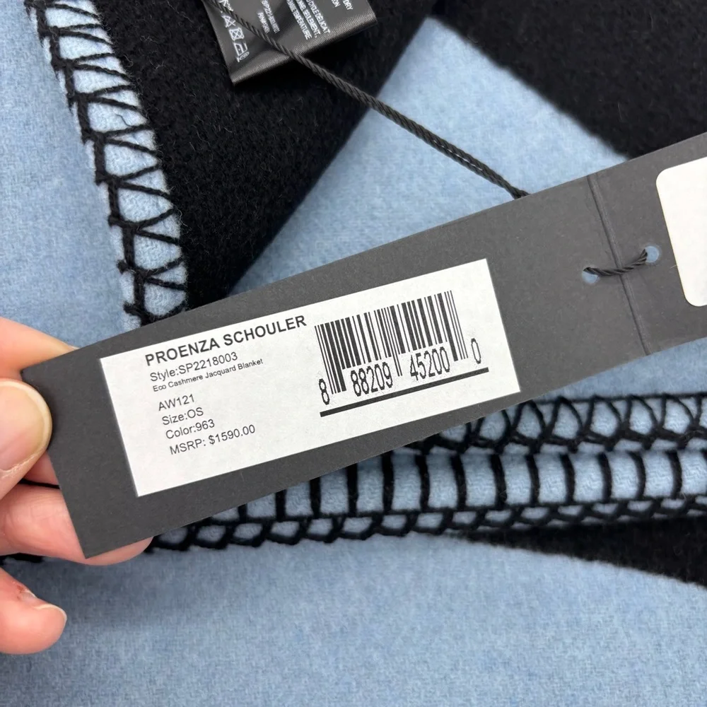 NWT Proenza Schouler x Mercedes Benz Eco Cashmere Jacquard Blanket